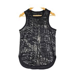 RAG & BONE WOMEN'S BLACK FLORAL TANK TOP SHIRT - SIZE MEDIUM - VISCOSE BLEND